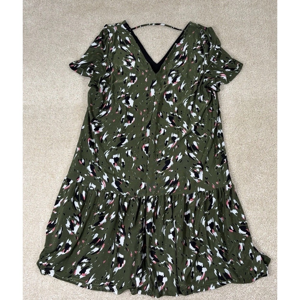 Cortelle G Dress Green‎ White Pink Black Floral Appears To Be Large See Pictures